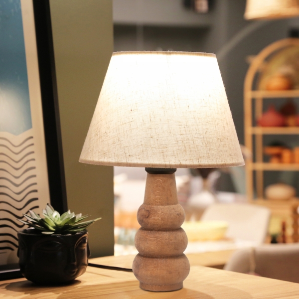 Homing Woody Wood Body Gray Head Lampshade AYD-3650