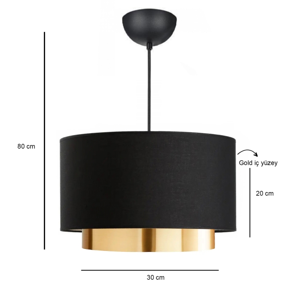 Exclusive Pendant Lamp with Homing Gold Interior and Exterior Surfaces AYD-3651