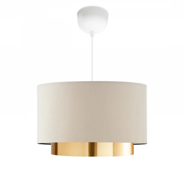 Exclusive Pendant Lamp with Homing Gold Interior and Exterior Surfaces Cream AYD-3652