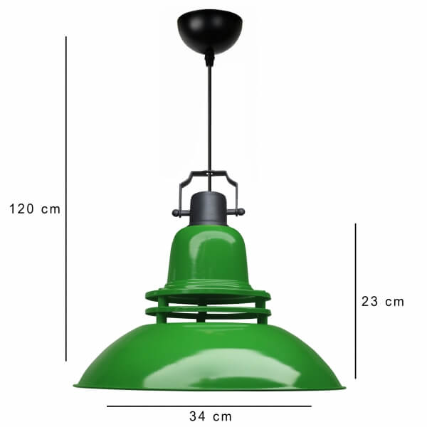 Homing Green Industrial Metal Pendant AYD-3655