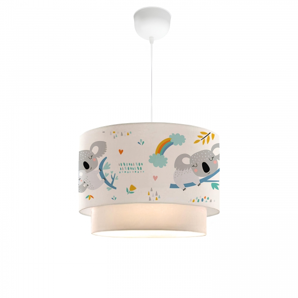 Homing Koala Patterned Children's Room Cake Pendant Lamp AYD-3663