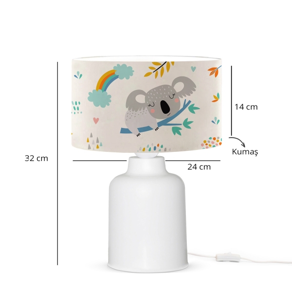 Homing Koala Patterned Children's Room Lampshade AYD-3665