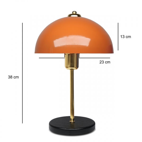 Homing Swiss Orange Color Gold Body Table Lamp ayd-3666