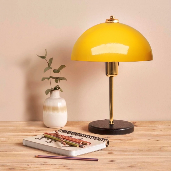 Homing Swiss Yellow Color Gold Body Table Lamp AYD-3667