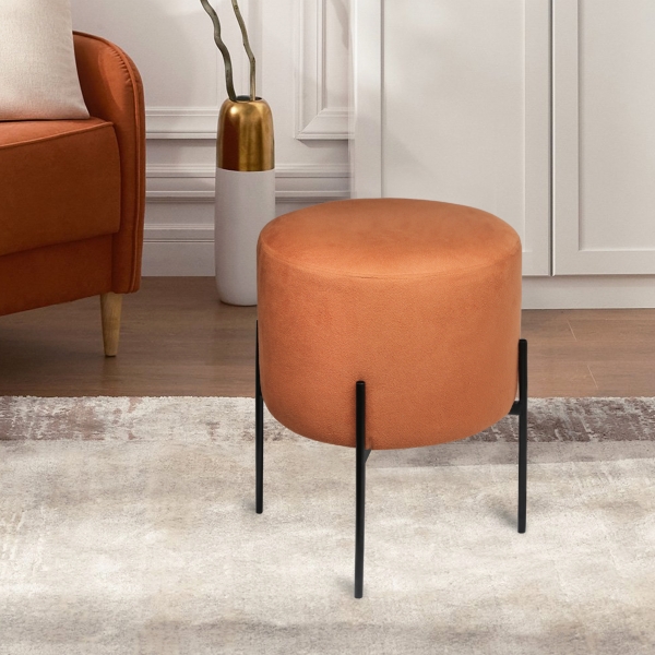 Homing Nora Metal Leg Pouf