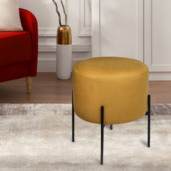 Homing Nora Metal Leg Pouf SEH-4516