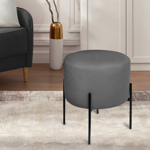 Homing Nora Metal Leg Pouf SEH-4617