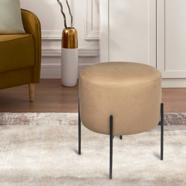 Homing Nora Metal Leg Pouf SEH-4618