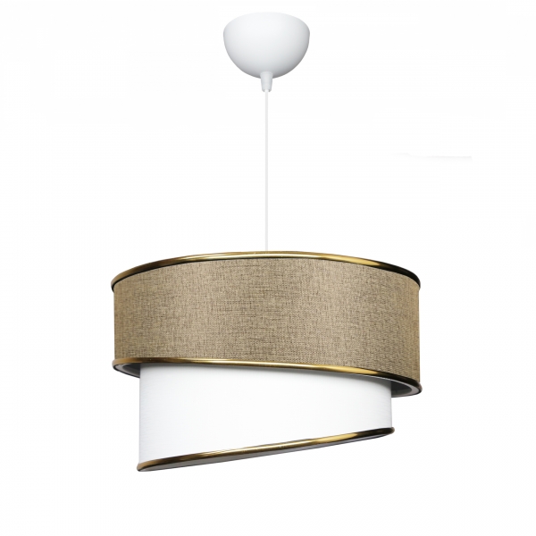 Homing Gold Fabric Sandbeige Design Single Pendant Lamp Chandelier AYD-3671