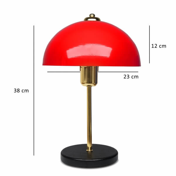 Homing Swiss Red Color Gold Body Table Lamp AYD-3680