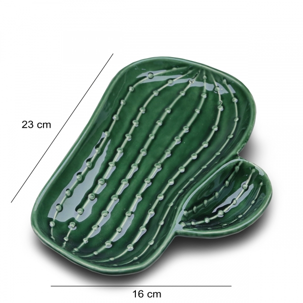 Homing Green Ceramic Cactus Presentation Stand HMY-6398