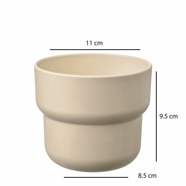 Homing Plastic Pot Cream 11 cm SEH-4619