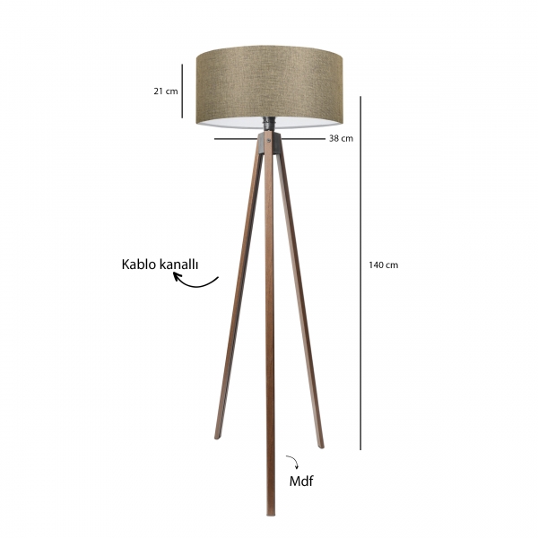 Homing Tripod Kumaş Başlık Lambader AYD-3687