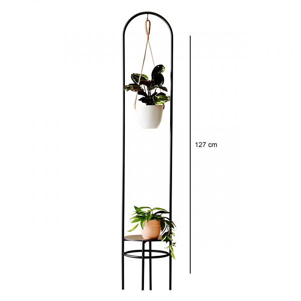 Homing Decorative Flower Pot with Shelf Black SEH-4622