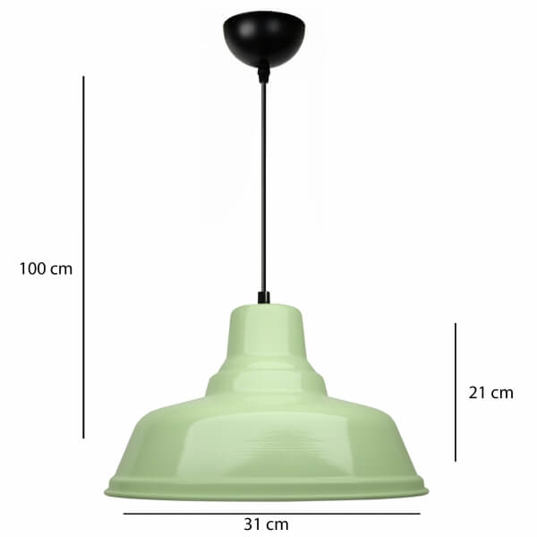 Homing Robi Metal Nile Green Retro Pendant Lamp AYD-3710