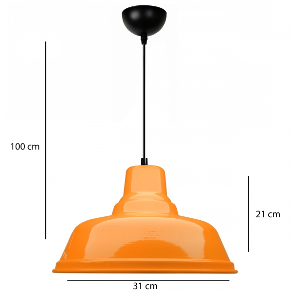 Homing Robi Metal Orange Retro Pendant Lamp  241421