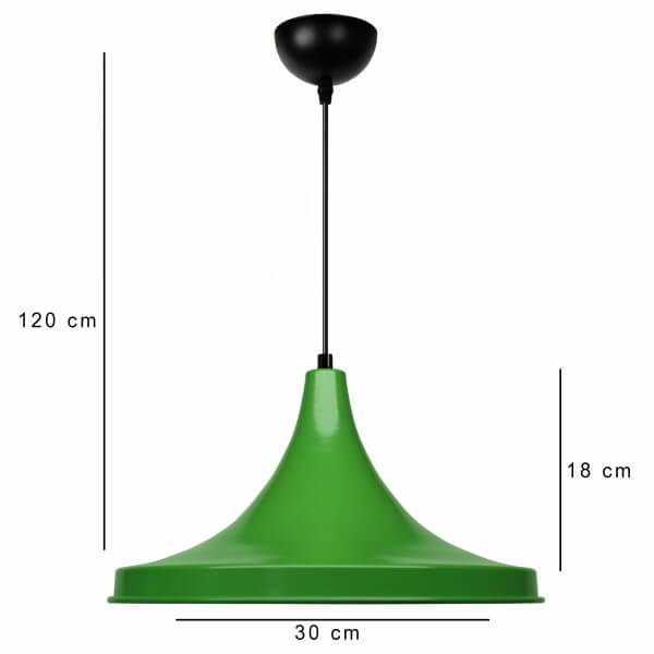 Homing Riga Large Size Metal Pendant Lamp Green AYD-3718