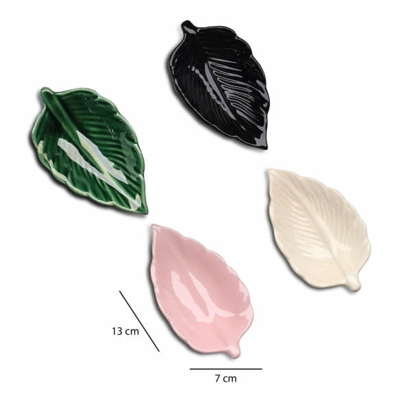 Homing Ceramic Leaf Mini Presentation Set 4 Pieces HMY-6428