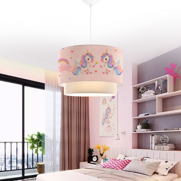 Homing Unicorn Girl's Room Pendant Lamp Chandelier 241288