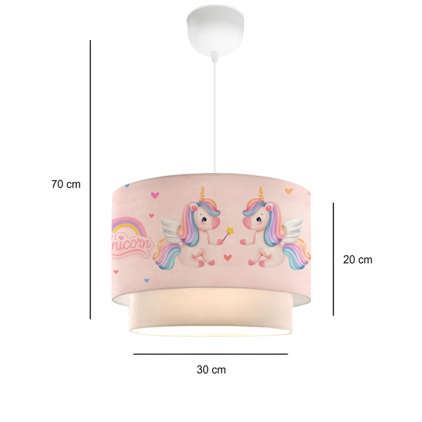 Homing Unicorn Girl's Room Pendant Lamp Chandelier 241288