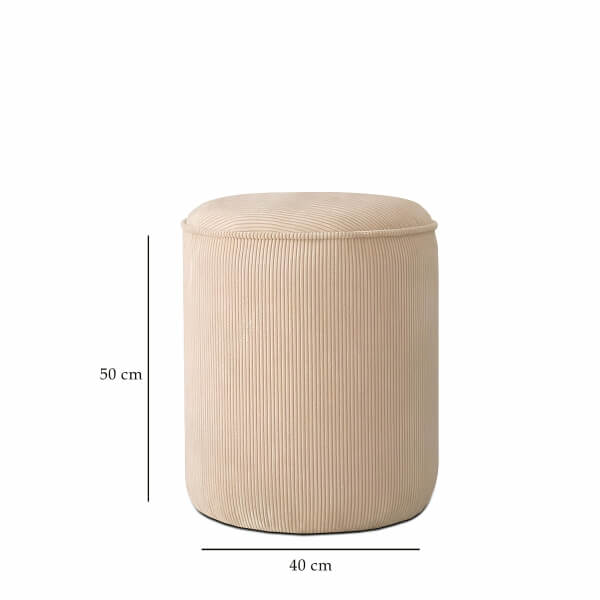 Homing Berry Corded Fabric Cylinder Pouf 241320