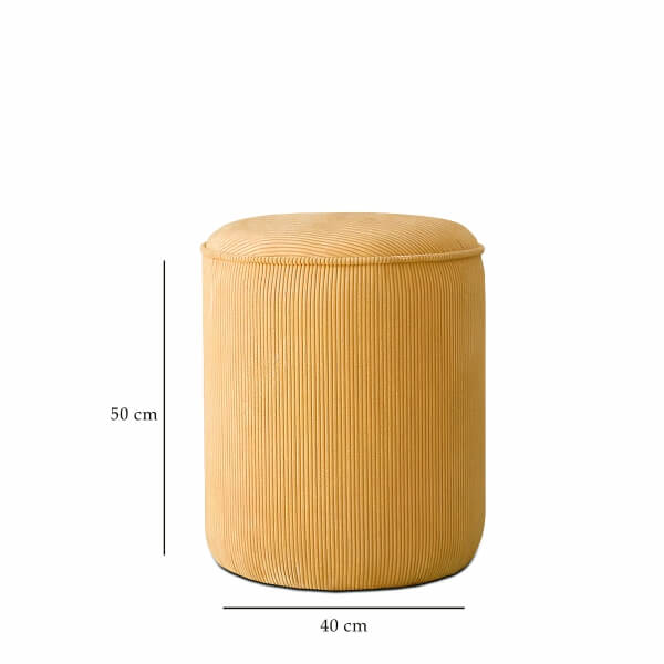 Homing Berry Corded Fabric Cylinder Pouf 241321