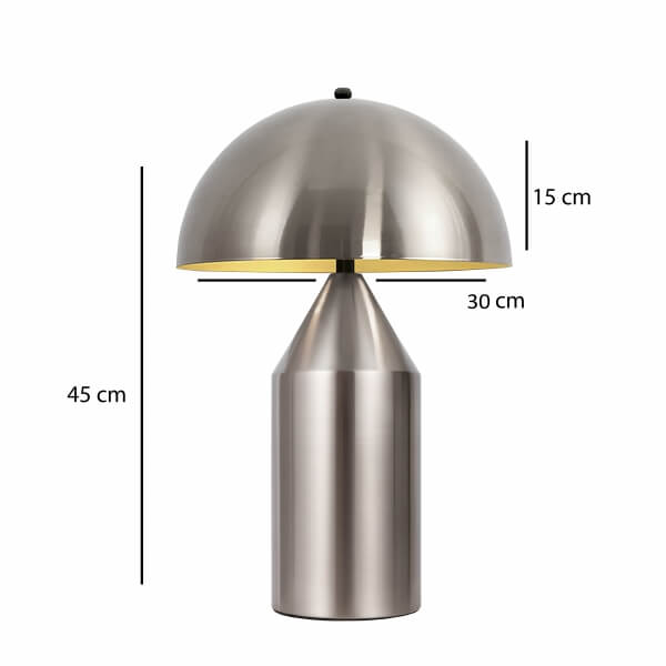 Homing Lerry Chrome Mushroom Lampshade Luxury Series 241335