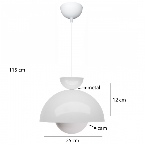 Homing Nuuq Camlı Metal Sarkıt 241340