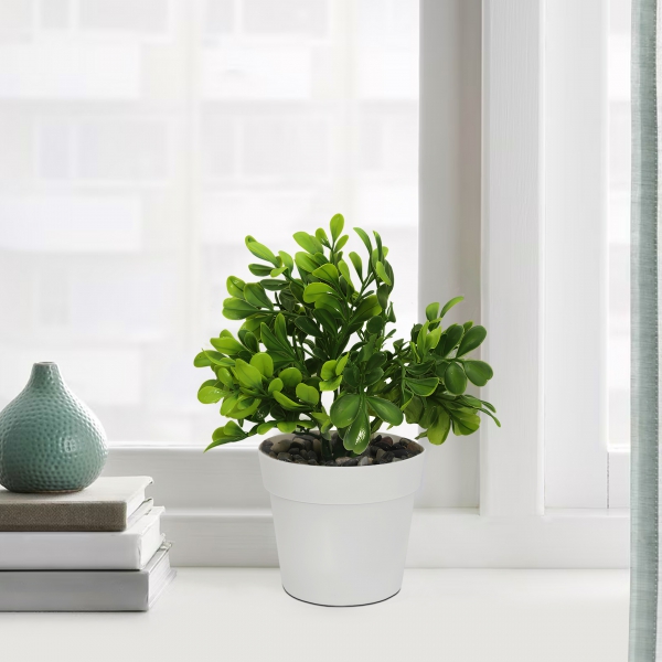 Homing Artificial Green Plant with White Pot 241346