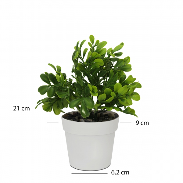 Homing Artificial Green Plant with White Pot 241346