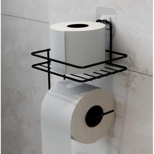 Homing Metal Bathroom Organizer Toilet Roll Holder 241368