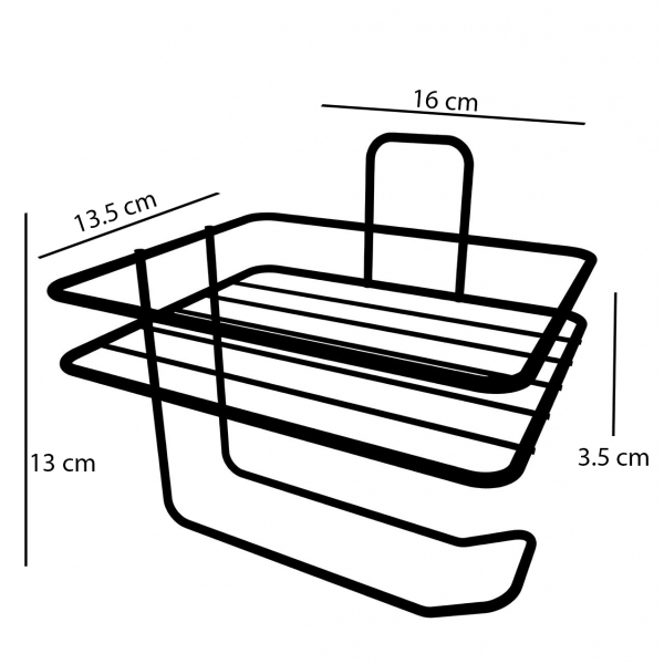 Homing Metal Bathroom Organizer Toilet Roll Holder 241368