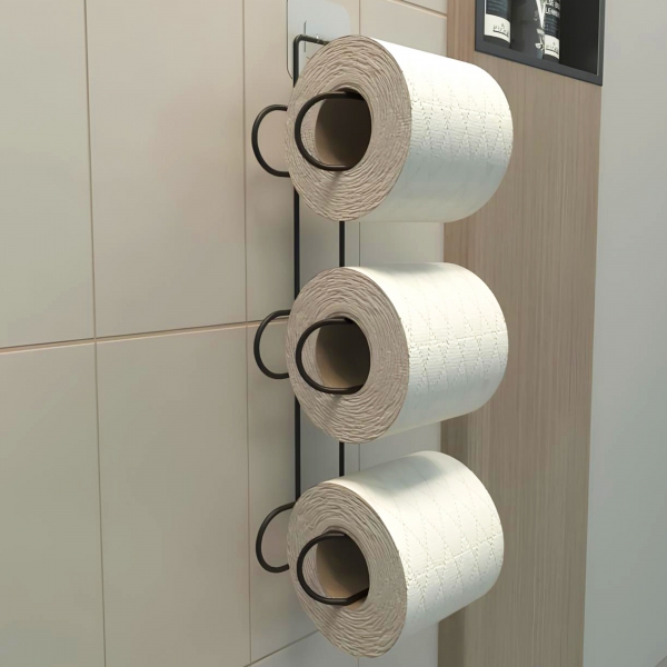 Homing Metal Bathroom Organizer 3 Tier Toilet Roll Holder 241371