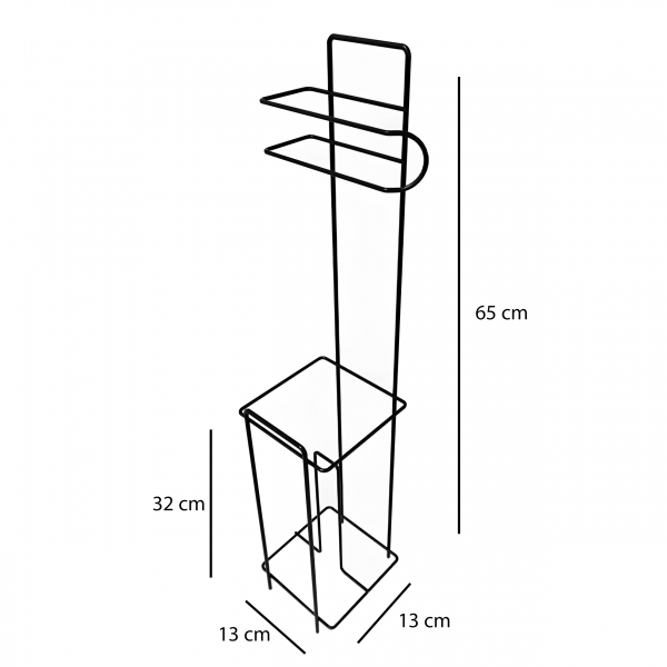 Homing Dikey Metal Tuvalet Kağıtlığı Kare Organizer Stand 241372 