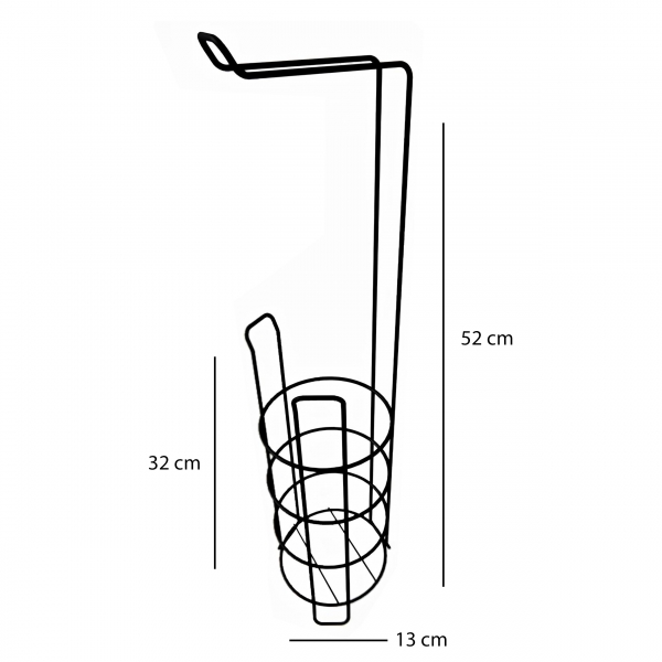 Homing Vertical Metal Toilet Roll Holder Round Organizer Stand 241373