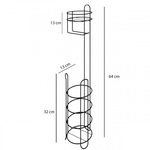 Homing Dikey Sepetli Tuvalet Kağıtlığı Yuvarlak Organizer Stand 241374