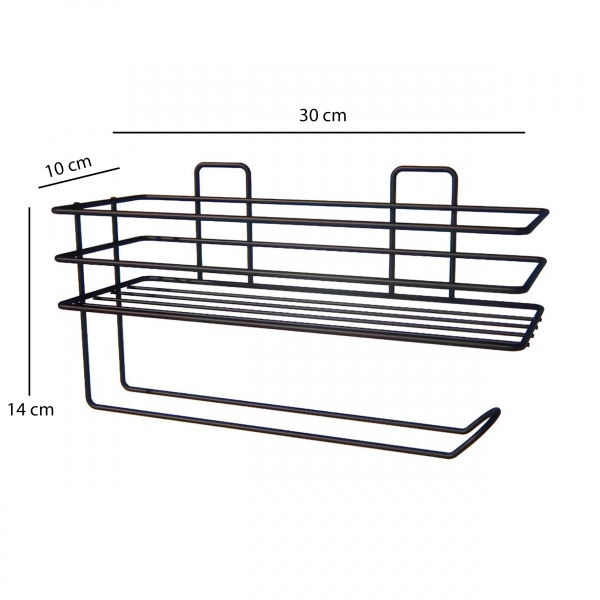 Homing Metal Kitchen Organizer Shelf with Towel Holder 241375