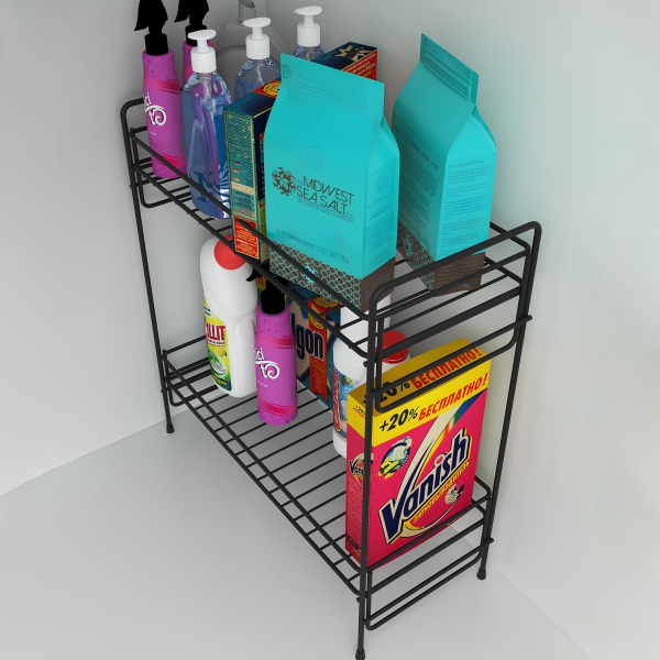 Homing 2 Tier Demountable Shelf Bathroom Kitchen Organizer 241380