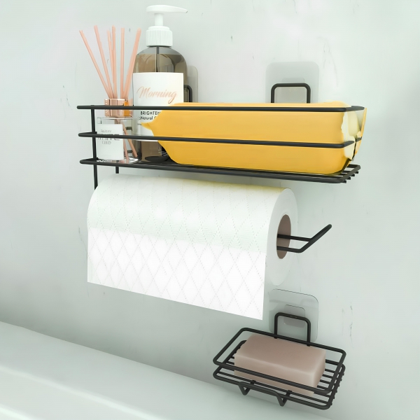 Homing Wall Shelf with Towel Holder and Soap Dish Set 241389