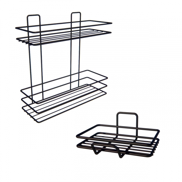 Homing 2-Piece Bathroom Organizer Shelf and Soap Dish Set 241391