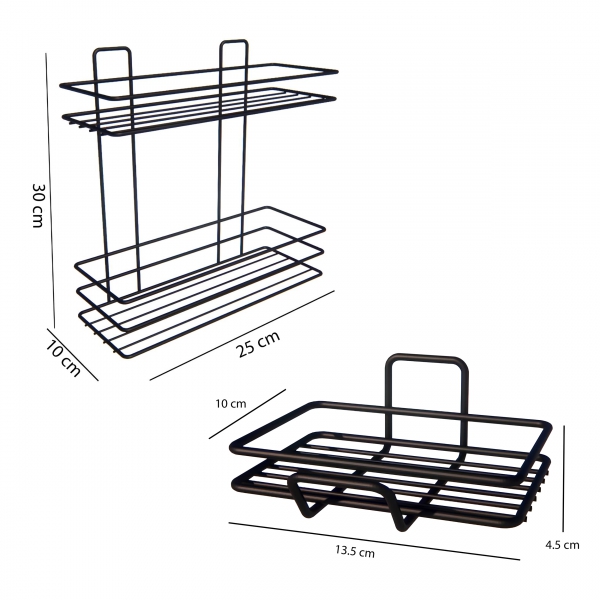 Homing 2-Piece Bathroom Organizer Shelf and Soap Dish Set 241391