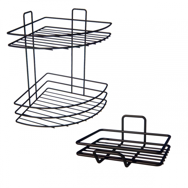 Homing 2 Tier Shower Shelf and Soap Dish Set 241392