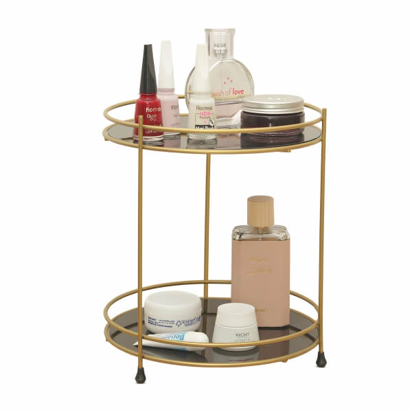 Homing 2 Tier Makeup and Cosmetics Organizer Metal