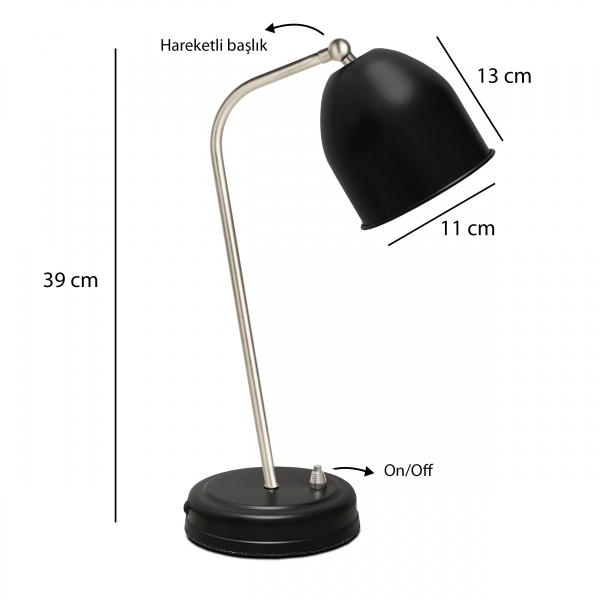 Homing Luiq Black Table Lamp 241422