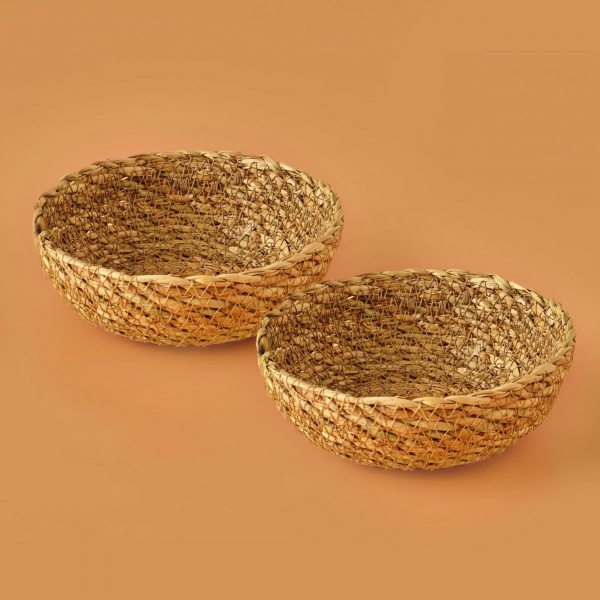 Homing 2-Piece Wicker Basket Natural 15 cm