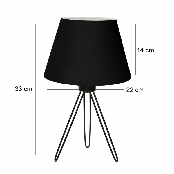 Metal Black Three Leg Lampshade 241454