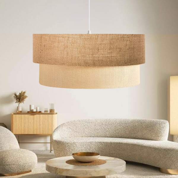 Homing Perru Jute Fabric 50 cm Pendant Lamp 241469