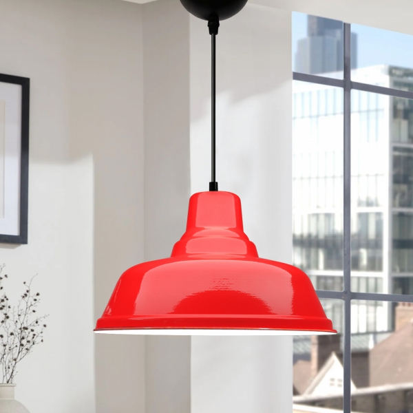 Homing Robi Metal Red Retro Pendant Lamp 241489