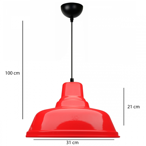 Homing Robi Metal Red Retro Pendant Lamp 241489