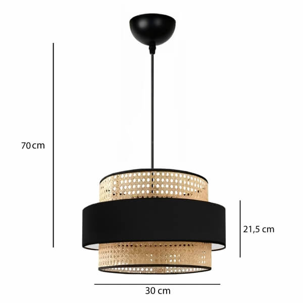 Homing Soho Retro Original Rattan Minimalist Pendant Lamp 241490